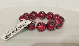 Vera Bradley Retired Deco Daisy Mother’s Day Bracelet Red Beaded Stretch NWT